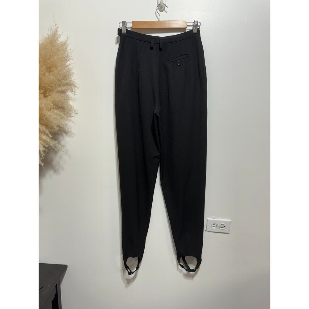 Jil Sander Black Wool High Rise Stirrup Pants Size IT 38 US 2 Made in Italy - Picture 8 of 11